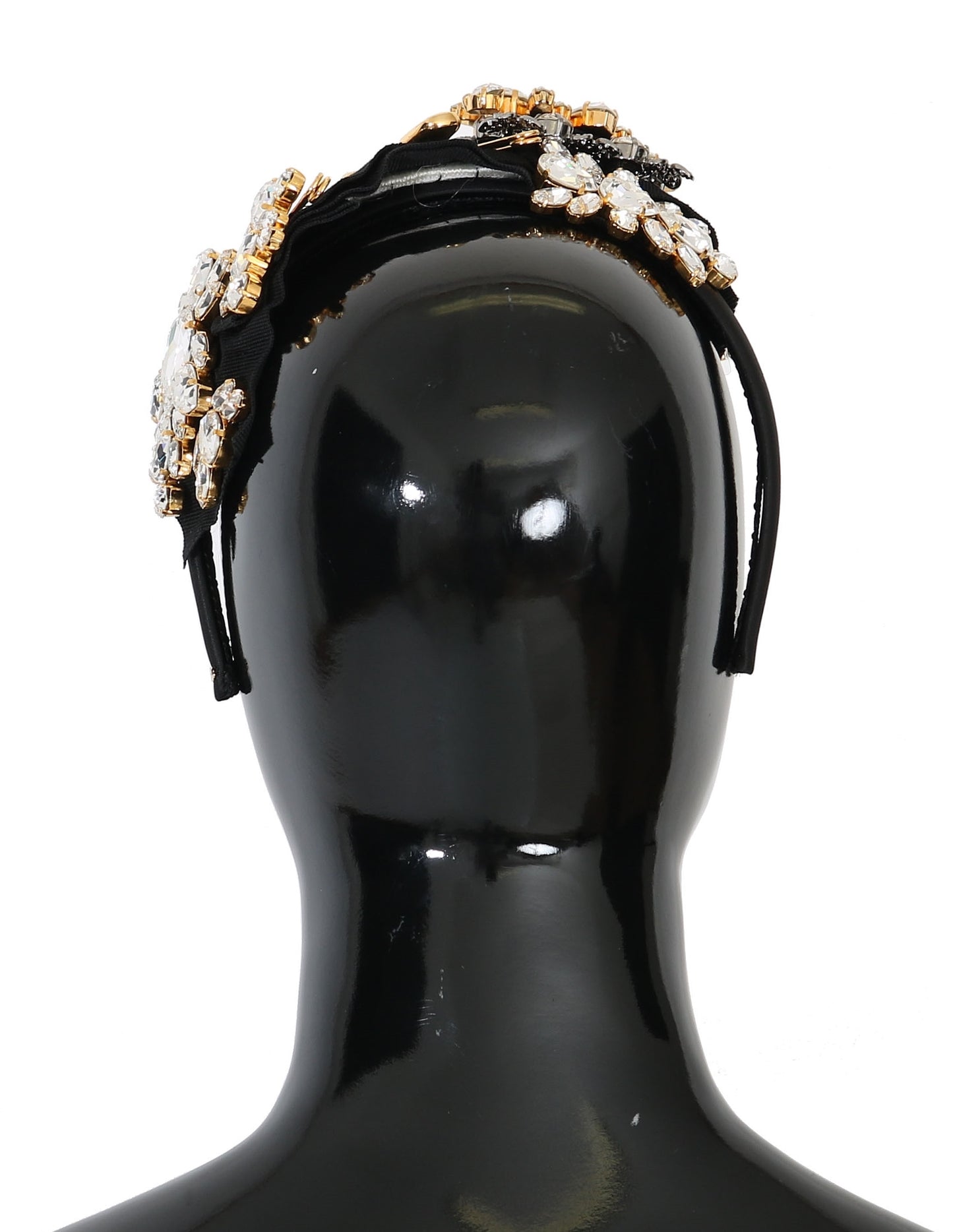 Bandeau diadème Dolce &amp; Gabbana en cristal noir et blanc