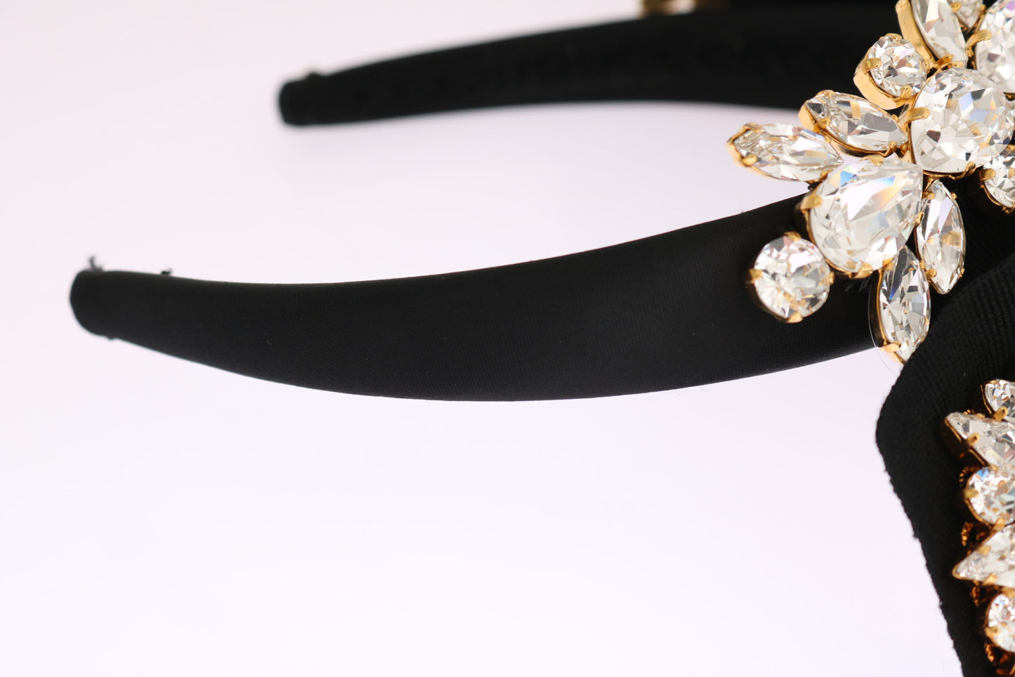 Bandeau diadème Dolce &amp; Gabbana en cristal noir et blanc