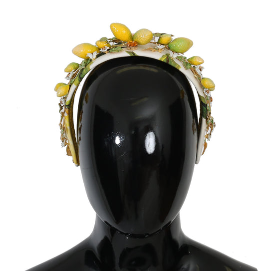 Serre-tête diadème en cristal de Sicile Dolce &amp; Gabbana Yellow Lemons