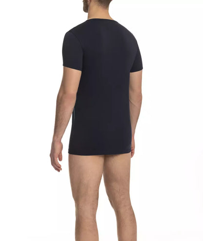 Cavalli Class Herren T-Shirt aus blauer Baumwolle