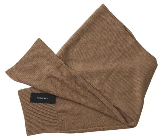 Foulard châle en tricot marron Dolce &amp; Gabbana