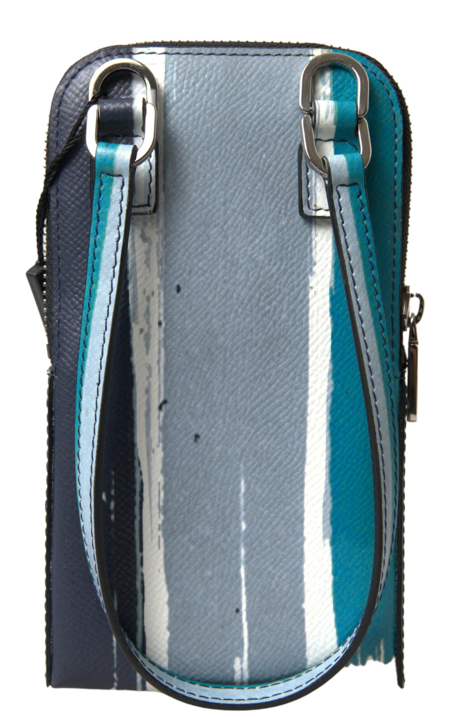 Sac à main en cuir bleu Dolce &amp; Gabbana, sac à bandoulière pour téléphone, unisexe