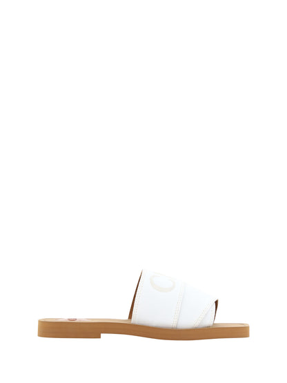 Sandales Chloé élégantes en coton blanc