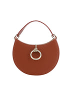 Petit sac à bandoulière Arlène en cuir marron sepia