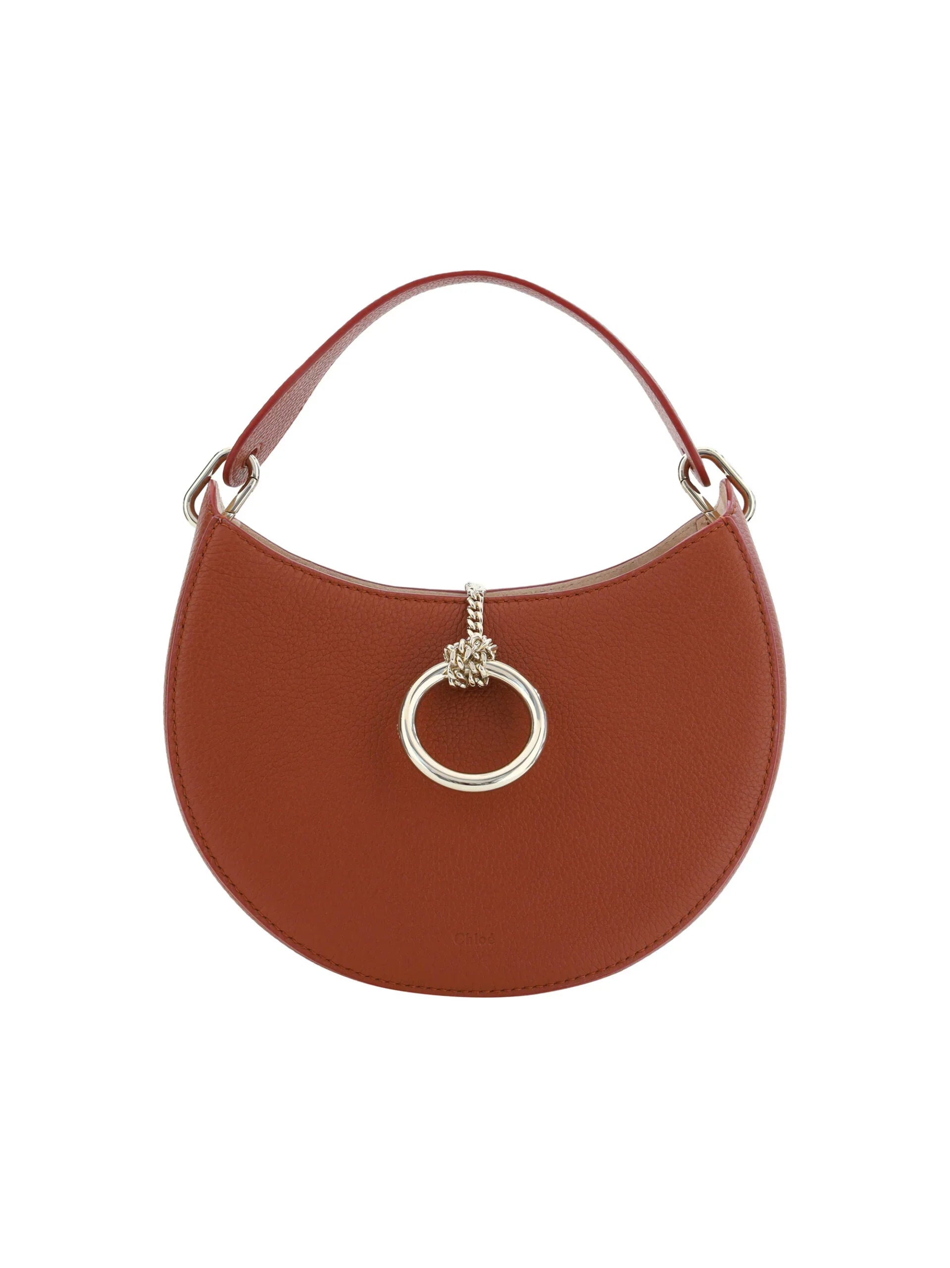 Petit sac à bandoulière Arlène en cuir marron sepia