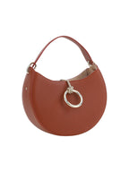 Petit sac à bandoulière Arlène en cuir marron sepia
