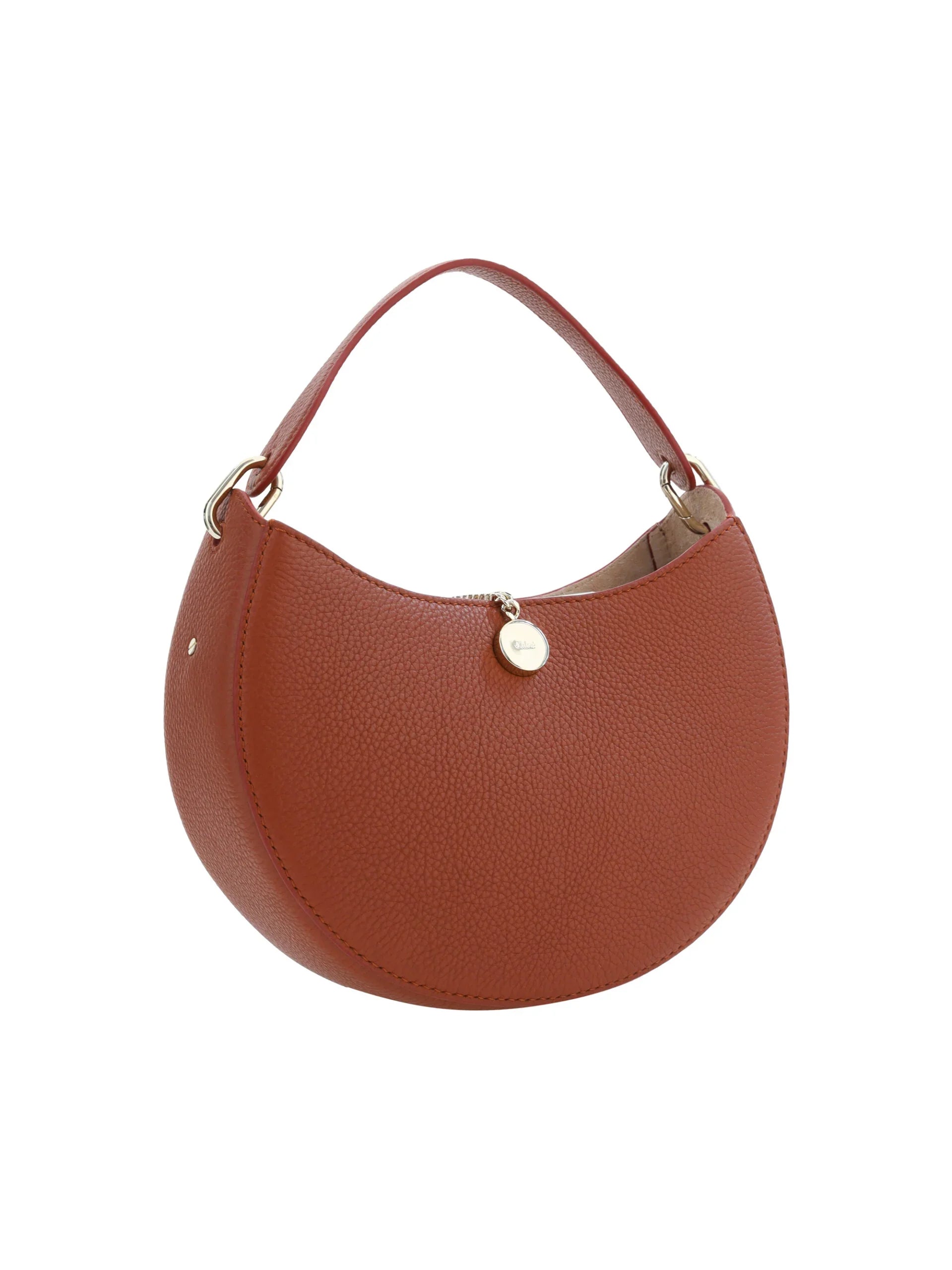 Petit sac à bandoulière Arlène en cuir marron sepia