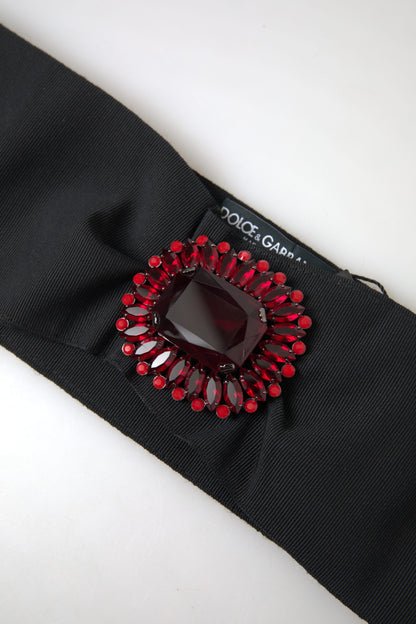 Ceinture large en laiton et cristal noir Dolce &amp; Gabbana