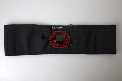 Ceinture large en laiton et cristal noir Dolce &amp; Gabbana