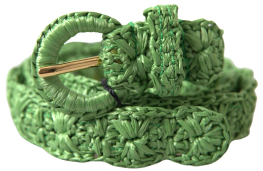 Ceinture fine tissée en viscose verte Dolce &amp; Gabbana