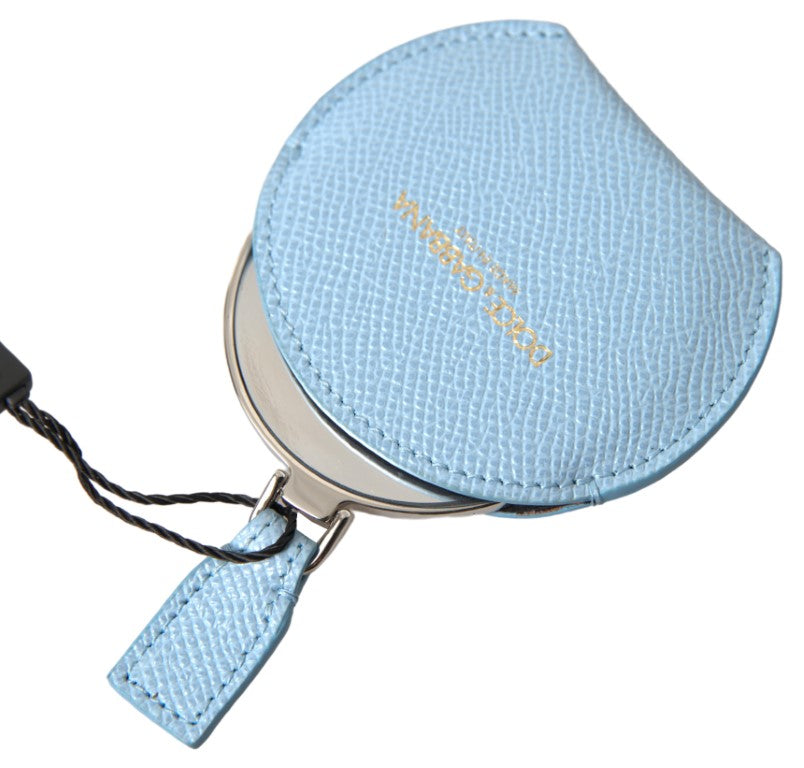 Porte-miroir Dolce &amp; Gabbana en cuir de veau bleu clair