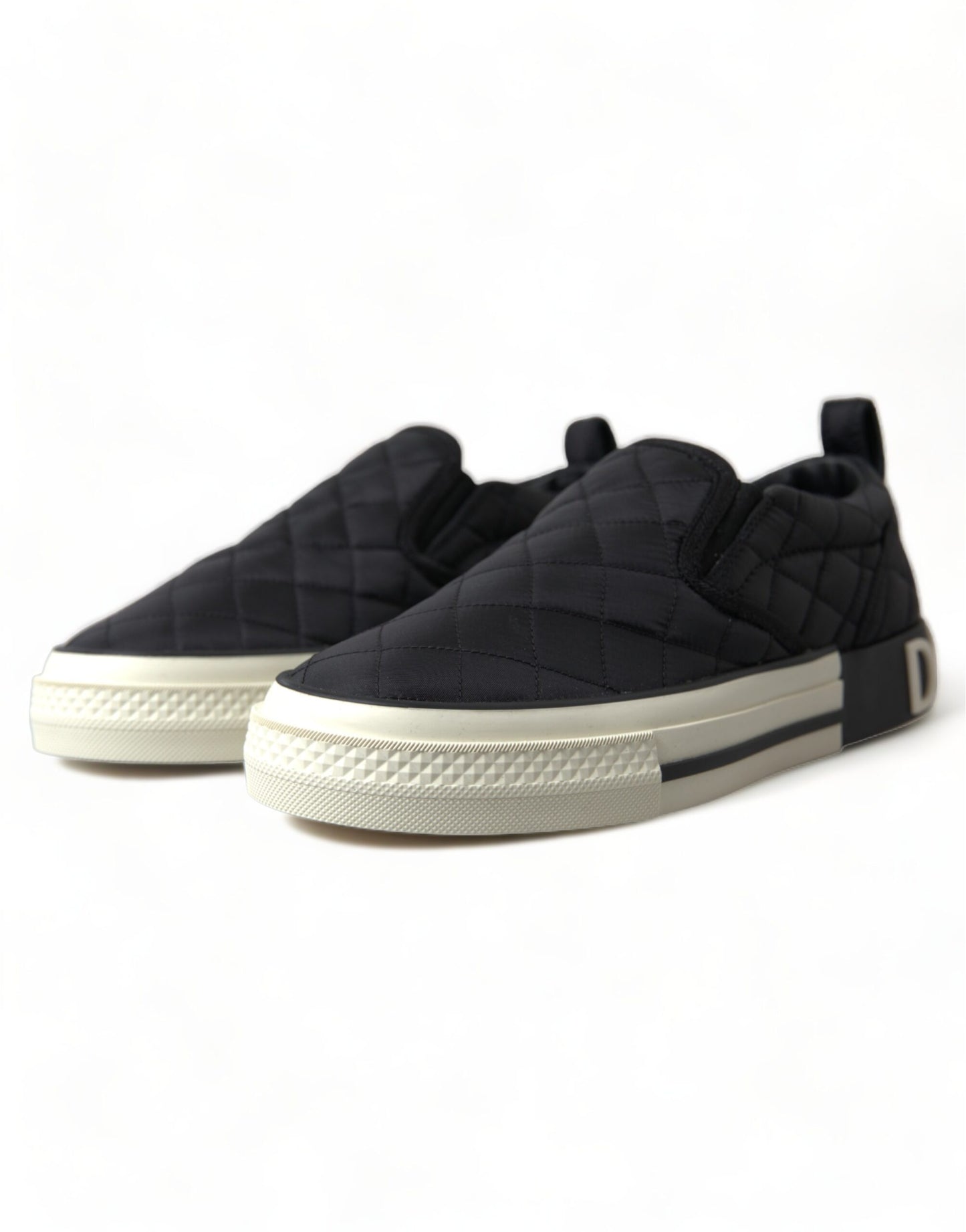 Baskets basses matelassées noires Dolce &amp; Gabbana