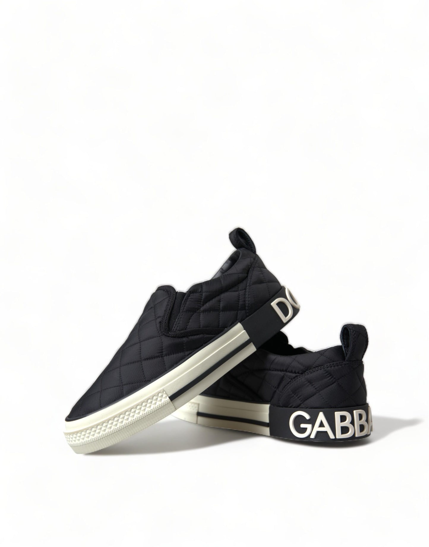Baskets basses matelassées noires Dolce &amp; Gabbana