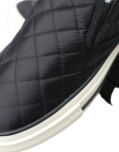 Baskets basses matelassées noires Dolce &amp; Gabbana