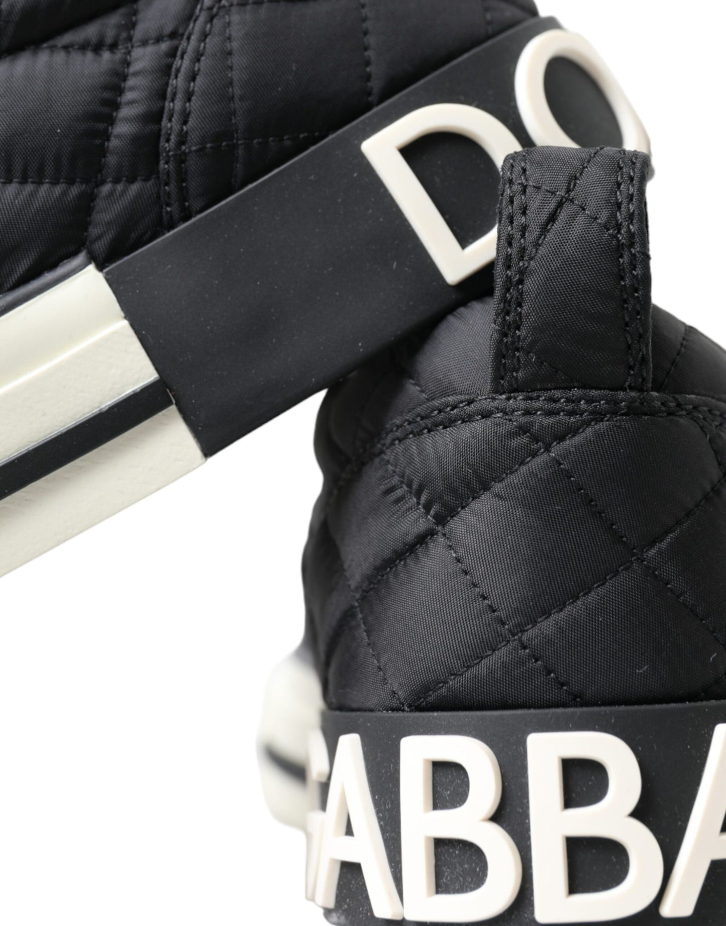 Baskets basses matelassées noires Dolce &amp; Gabbana