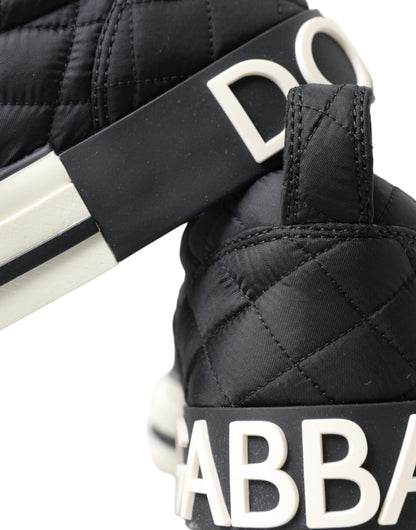 Baskets basses matelassées noires Dolce &amp; Gabbana