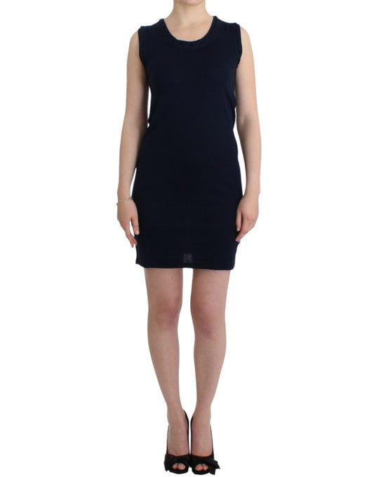 John Galliano Blaues Baumwolljerseykleid