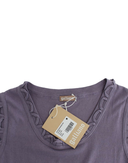 John Galliano Lila Baumwolljerseykleid