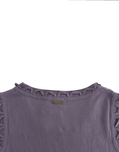 John Galliano Lila Baumwolljerseykleid