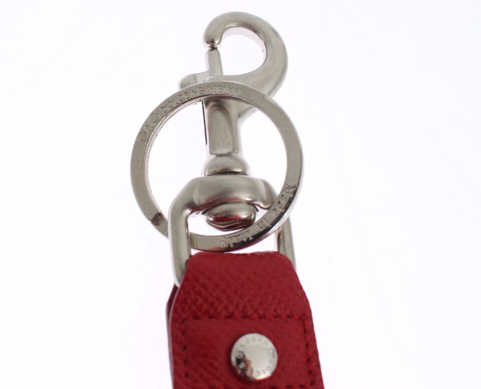 Porte-clés Dolce &amp; Gabbana en cuir raphia multicolore avec fermoir à chaîne