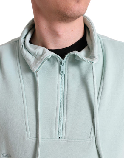 Pull à poches en coton vert menthe Dolce &amp; Gabbana