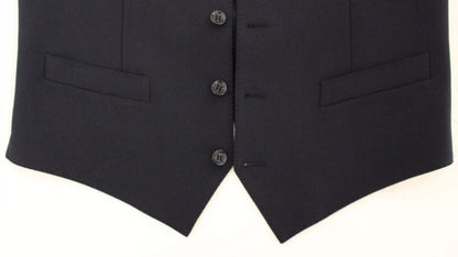Gilet de soirée en laine bleue Dolce &amp; Gabbana
