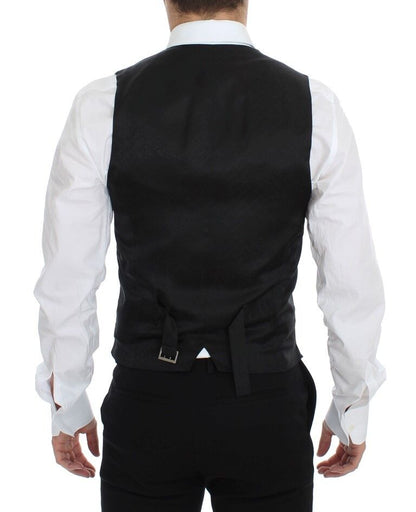 Gilet de soirée en laine bleue Dolce &amp; Gabbana
