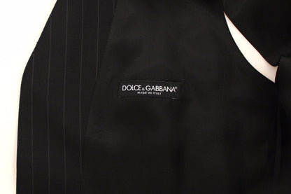 Gilet en laine et soie à rayures noires Dolce &amp; Gabbana