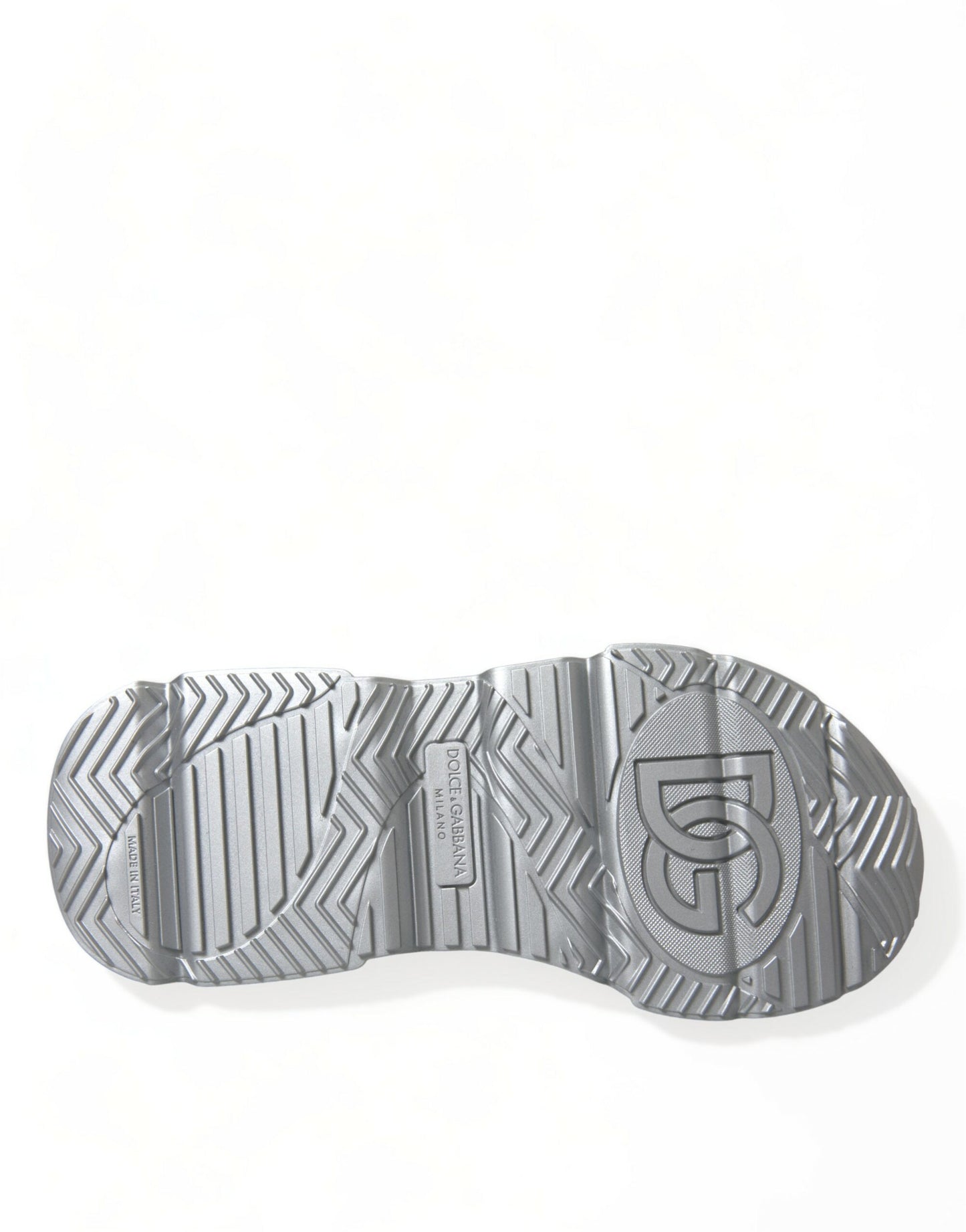 Baskets décontractées en cuir argenté Dolce &amp; Gabbana DAYMASTER pour homme