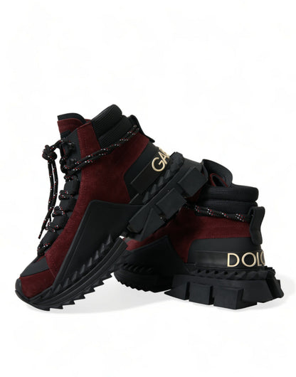 Baskets montantes Dolce &amp; Gabbana Super King bordeaux pour homme