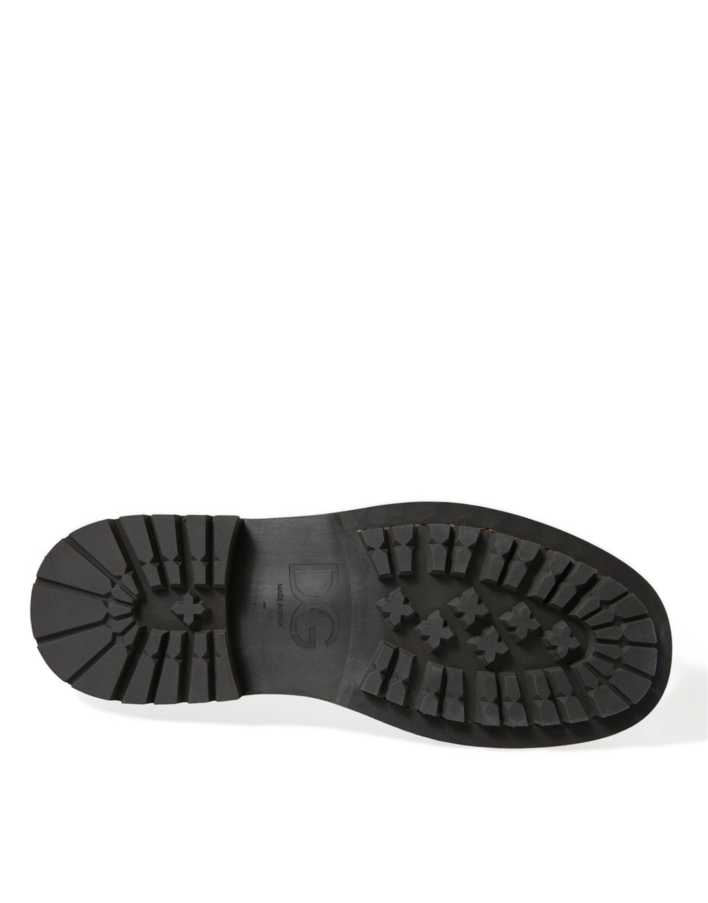 Chaussures habillées à lacets en cuir marron Dolce &amp; Gabbana pour homme