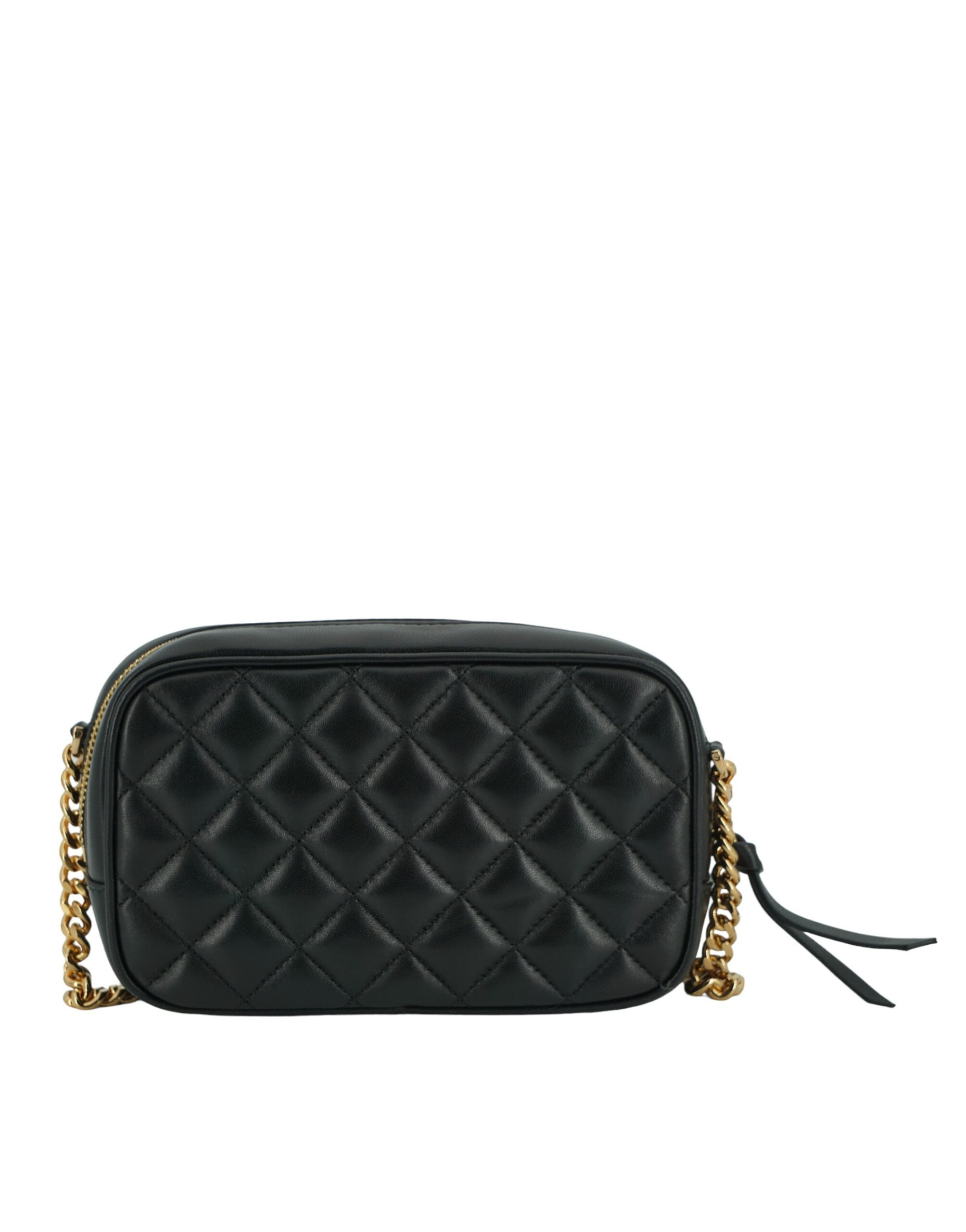 Élégant petit sac bandoulière en cuir noir.