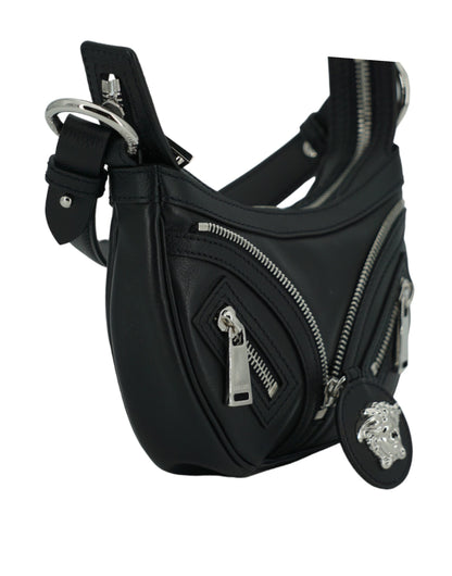 Mini sac à bandoulière Hobo noir élégant de Versace
