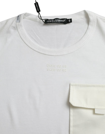T-shirt à manches courtes en coton blanc Dolce &amp; Gabbana