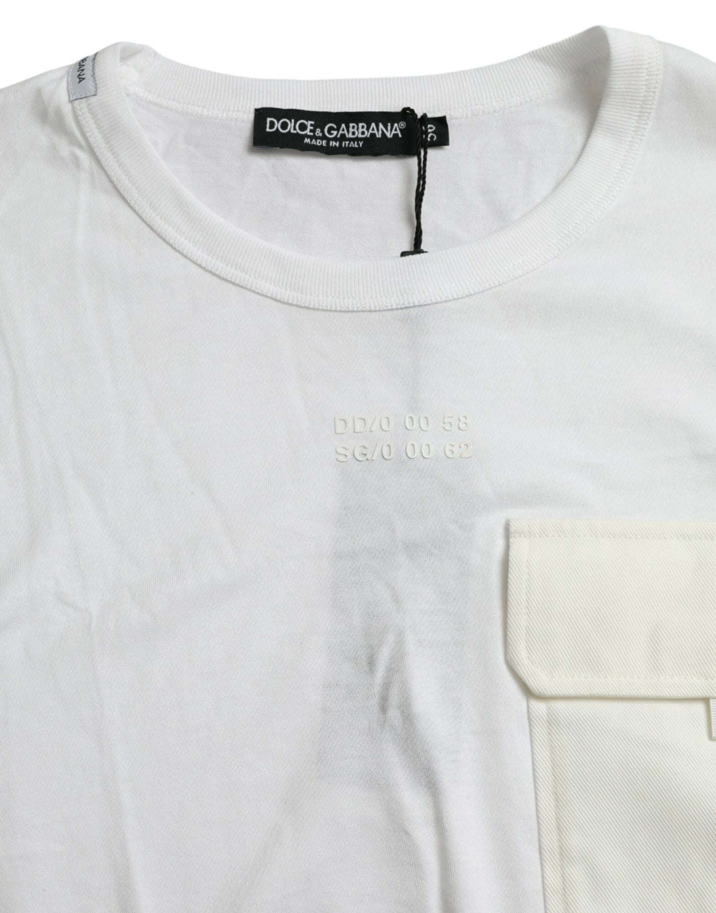 T-shirt à manches courtes en coton blanc Dolce &amp; Gabbana