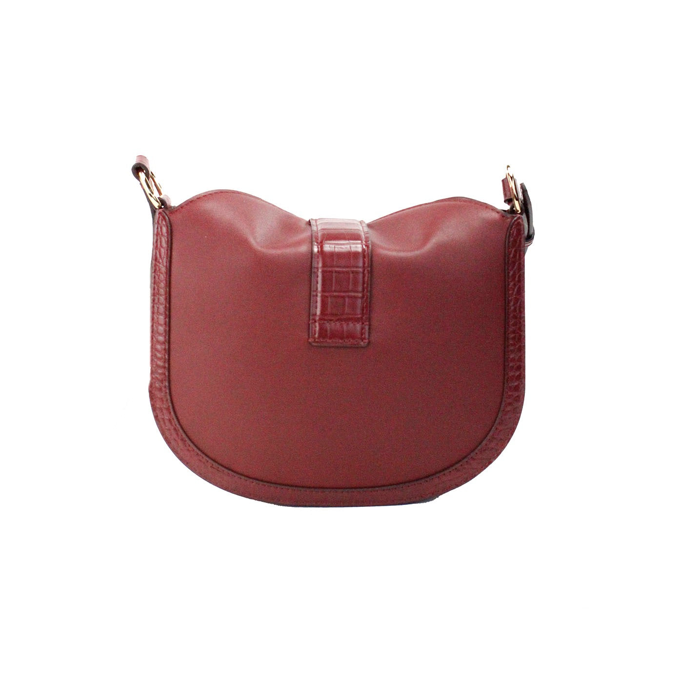 Sac à bandoulière pliable Michael Kors Gabby Small en cuir cerise foncé
