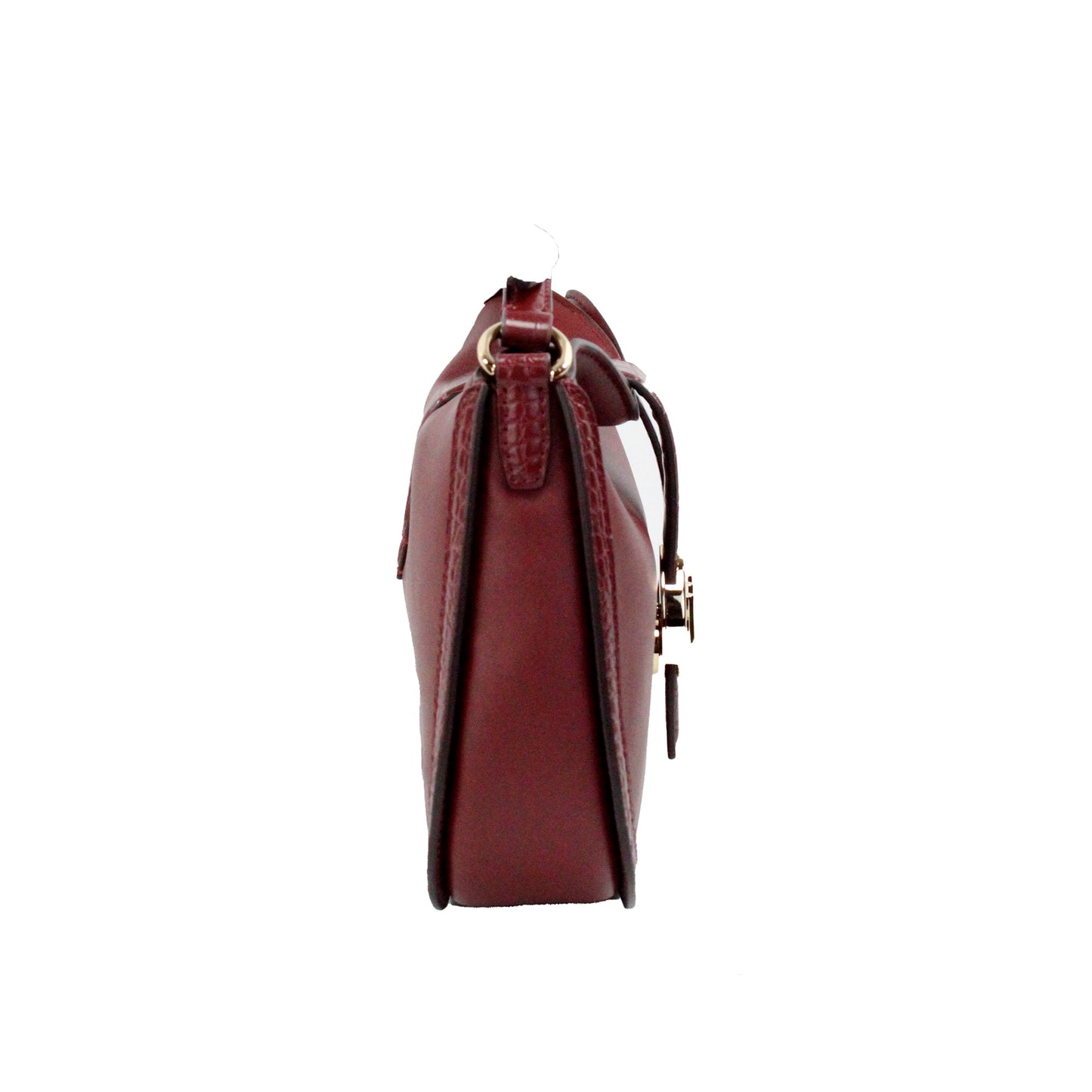 Sac à bandoulière pliable Michael Kors Gabby Small en cuir cerise foncé