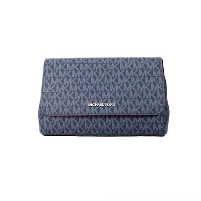 Michael Kors Jet Set – Umwandelbare Umhängetasche aus PVC in Marineblau, mittelgroß