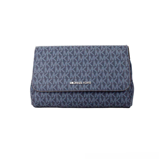 Michael Kors Jet Set – Umwandelbare Umhängetasche aus PVC in Marineblau, mittelgroß