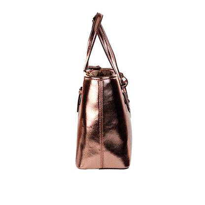 Sac fourre-tout Michael Kors Jet Set Primrose Metallic XS avec fermeture éclair sur le dessus