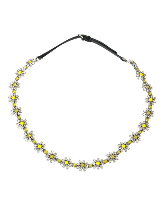 Ceinture Dauphine en cristal et marguerite noire Dolce &amp; Gabbana