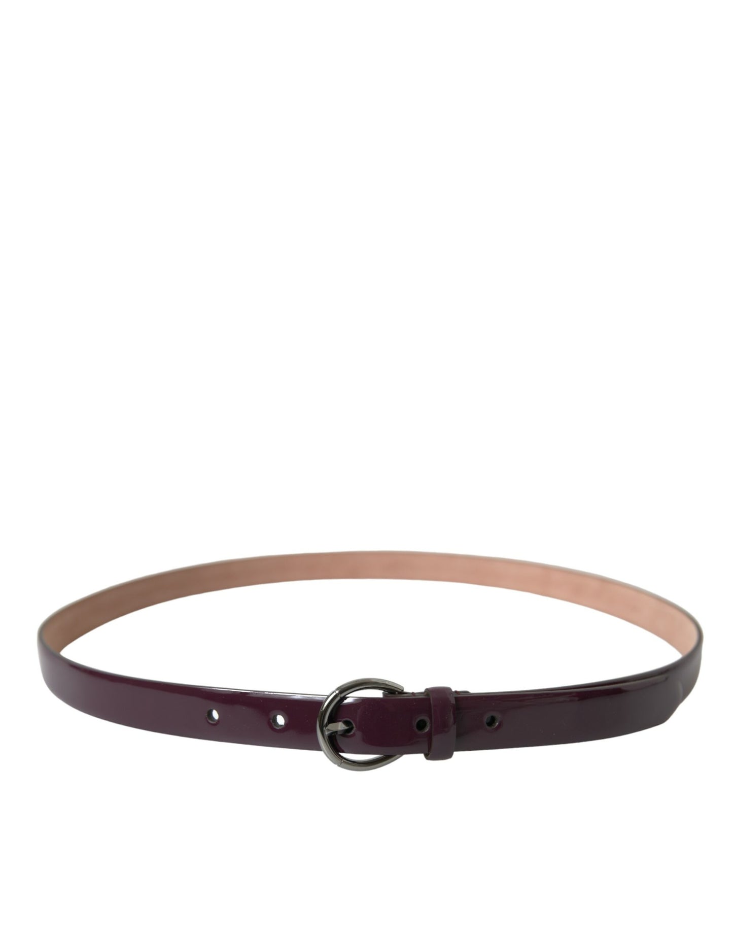 Ceinture Dolce &amp; Gabbana en cuir marron avec boucle en métal argenté