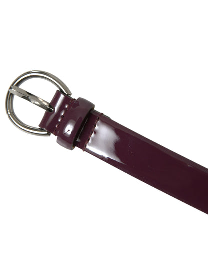 Ceinture Dolce &amp; Gabbana en cuir marron avec boucle en métal argenté