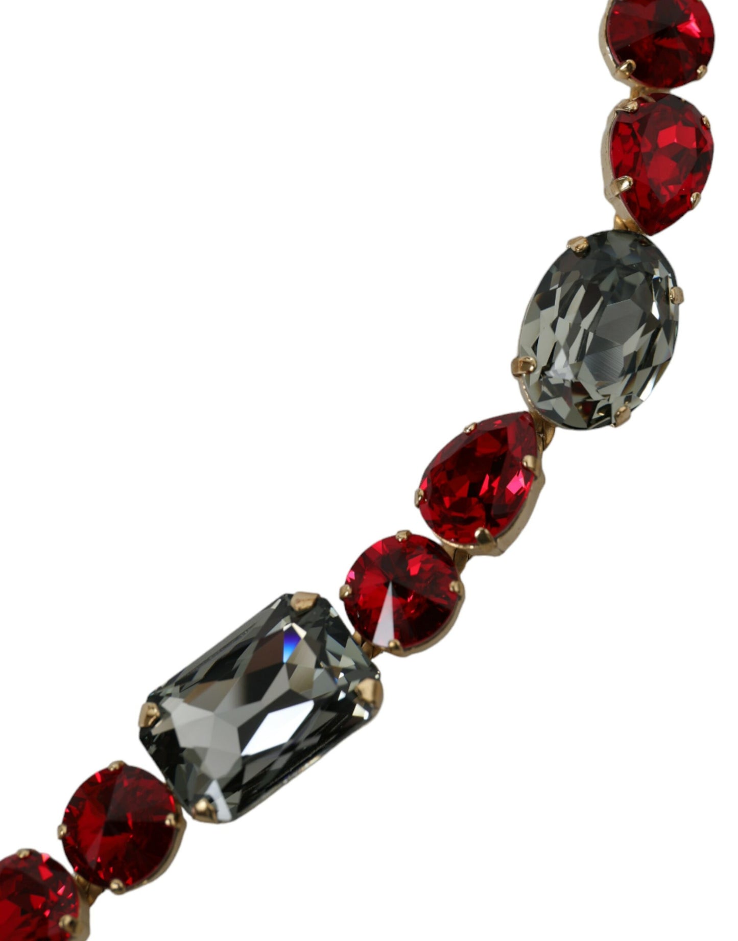 Ceinture en cuir rouge avec chaîne et cristaux Dolce &amp; Gabbana