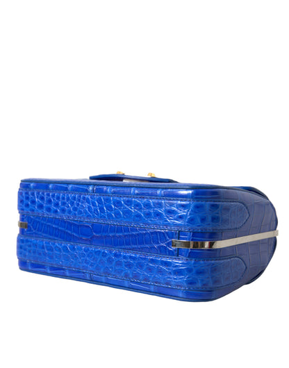 Sac à main à bandoulière Balenciaga Neo Classic en cuir exotique bleu