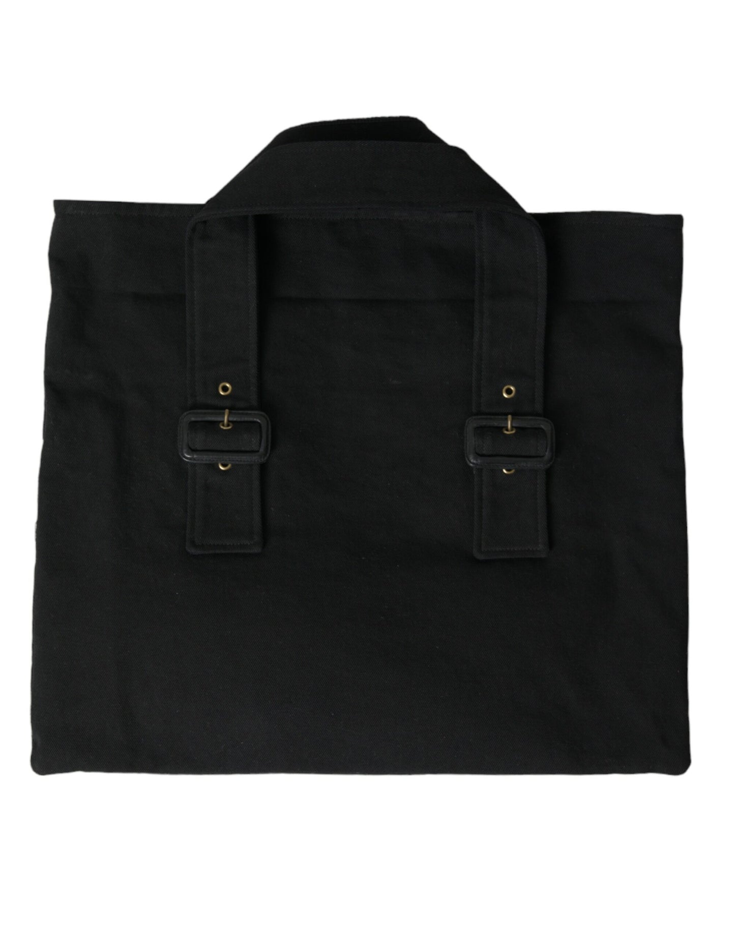 Sac cabas en toile noire avec logo Miu Miu