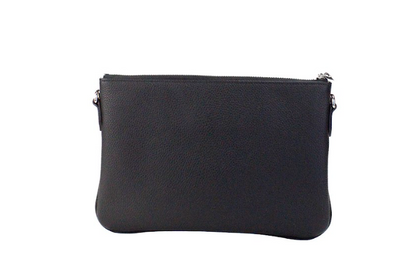 Burberry Peyton Monogram Schwarze Ledertasche Umhängetasche