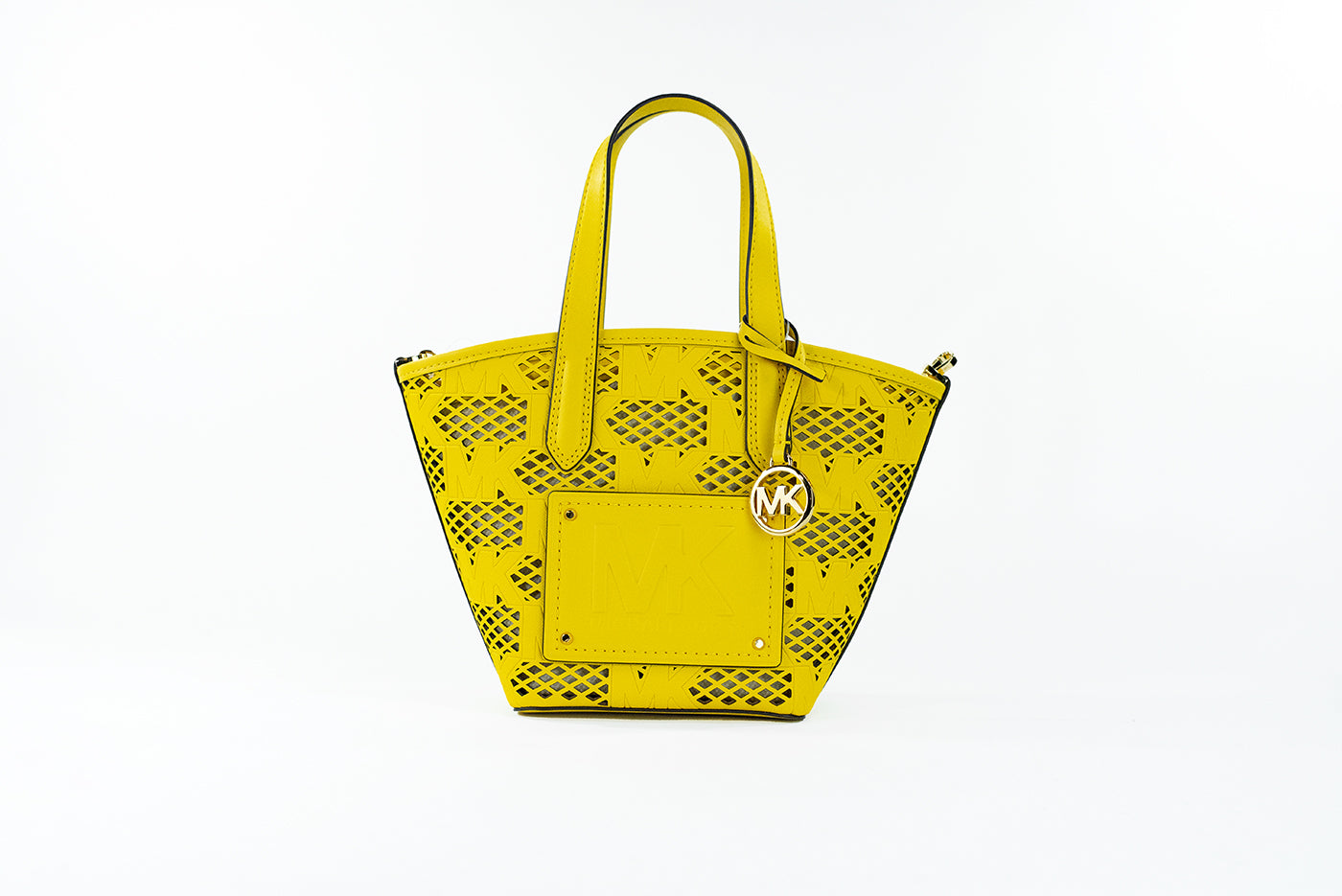 Sac bandoulière 2-en-1 zippé en cuir jonquille Michael Kors Kimber, petit modèle