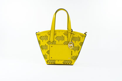 Sac bandoulière 2-en-1 zippé en cuir jonquille Michael Kors Kimber, petit modèle