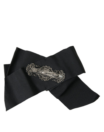 Pince à cheveux Dolce &amp; Gabbana ornée de cristaux Swarovski noirs
